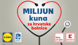Kaufland Hrvatska i Lidl Hrvatska zajednički su donirali ukupno milijun kuna hrvatskim bolnicama