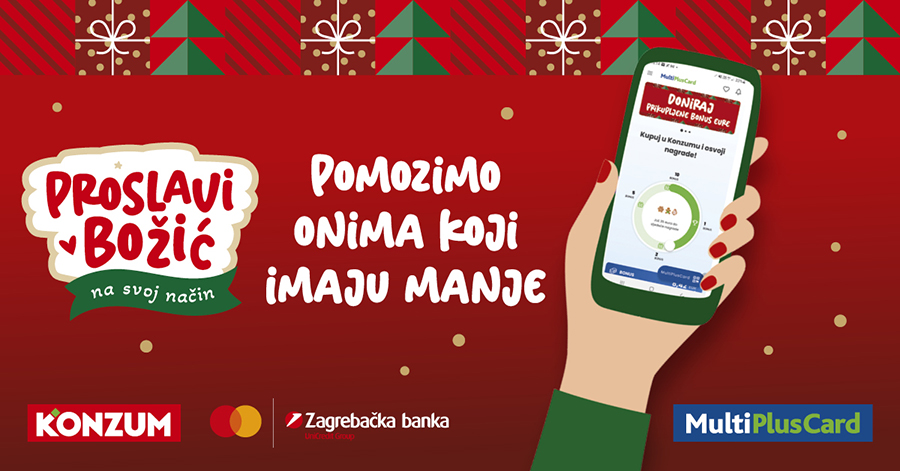 Ovih blagdana Konzum, Zagrebačka banka i Mastercard pomažu onima kojima je pomoć potrebna